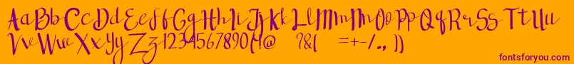 deepforest Font – Purple Fonts on Orange Background