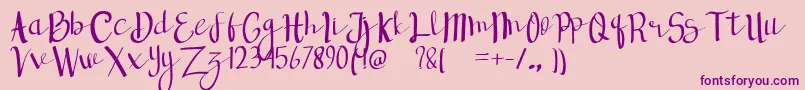 deepforest Font – Purple Fonts on Pink Background