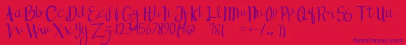 deepforest Font – Purple Fonts on Red Background