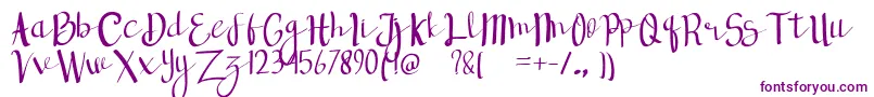 deepforest Font – Purple Fonts on White Background