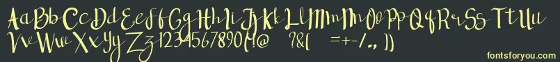 deepforest Font – Yellow Fonts on Black Background