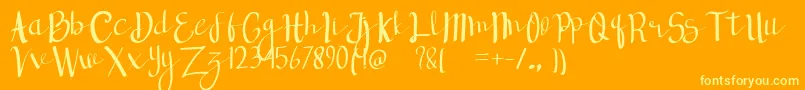 deepforest Font – Yellow Fonts on Orange Background