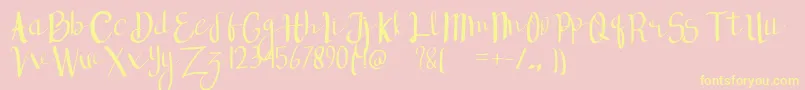 deepforest Font – Yellow Fonts on Pink Background