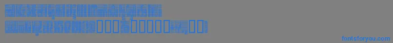 フォントDEETC    – 灰色の背景に青い文字