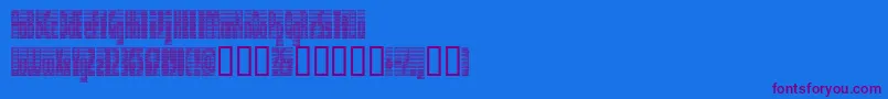 DEETC    Font – Purple Fonts on Blue Background