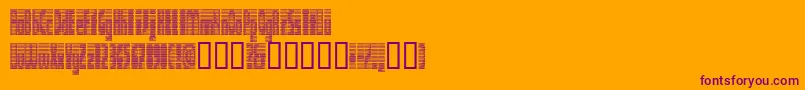 DEETC    Font – Purple Fonts on Orange Background