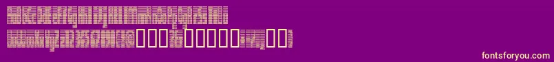 フォントDEETC    – 紫の背景に黄色のフォント