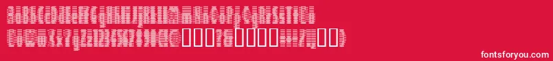 DEETER   Font – White Fonts on Red Background