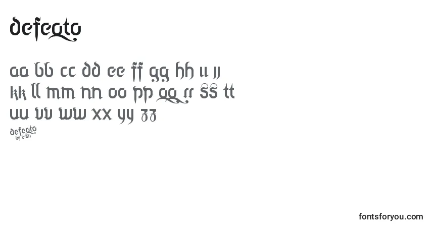 Czcionka Defeqto (124768) – alfabet, cyfry, specjalne znaki
