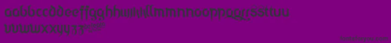 フォントdefeqto – 紫の背景に黒い文字