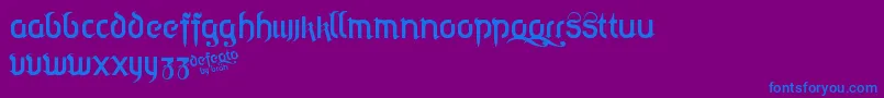 defeqto Font – Blue Fonts on Purple Background