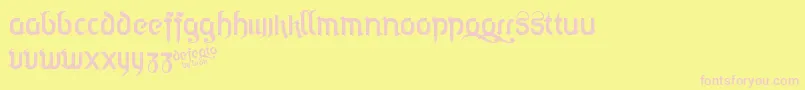 defeqto Font – Pink Fonts on Yellow Background