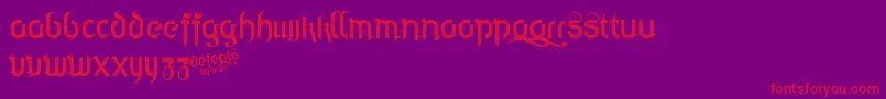 defeqto Font – Red Fonts on Purple Background