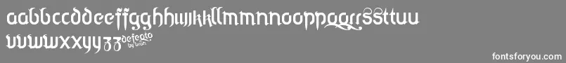 フォントdefeqto – 灰色の背景に白い文字