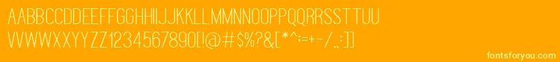 deflagrate light DEMO Font – Yellow Fonts on Orange Background