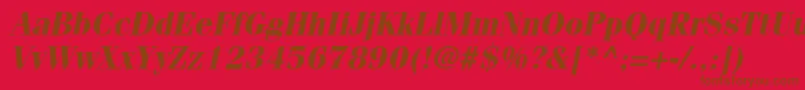 More about ItcFeniceLtBoldOblique Font ItcFeniceLtBoldOblique Font – Brown Fonts on Red Background