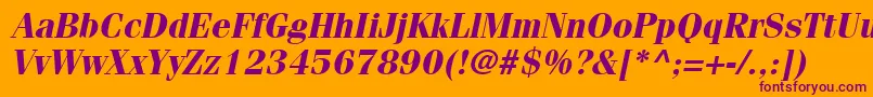 ItcFeniceLtBoldOblique Font – Purple Fonts on Orange Background