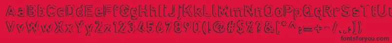 defora  -Schriftart – Schwarze Schriften auf rotem Hintergrund