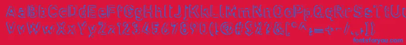 defora   Font – Blue Fonts on Red Background