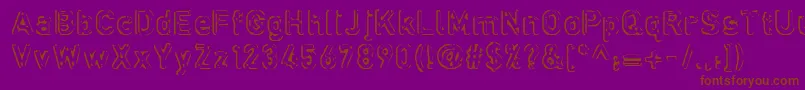 defora   Font – Brown Fonts on Purple Background