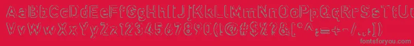 defora   Font – Gray Fonts on Red Background