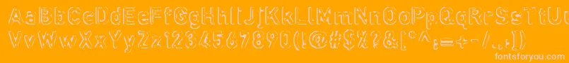 defora   Font – Pink Fonts on Orange Background