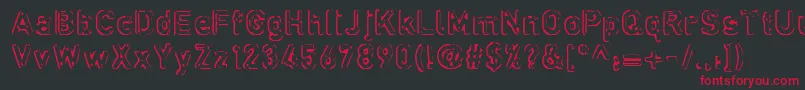 defora   Font – Red Fonts on Black Background