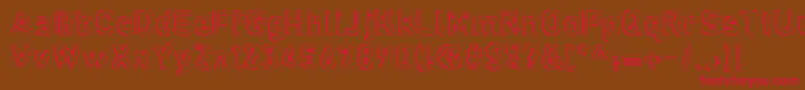 defora   Font – Red Fonts on Brown Background