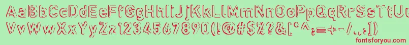 defora   Font – Red Fonts on Green Background