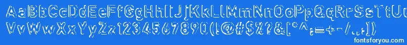 フォントdefora   – 青い背景に白い文字