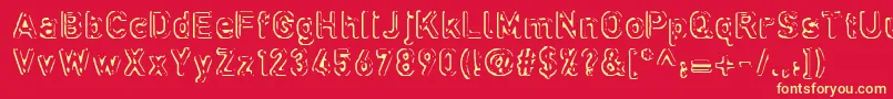 defora   Font – Yellow Fonts on Red Background