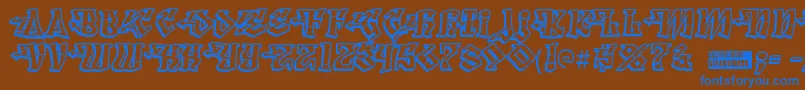 degrassi Font – Blue Fonts on Brown Background