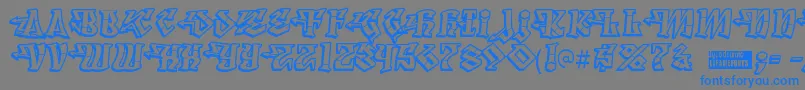 degrassi Font – Blue Fonts on Gray Background