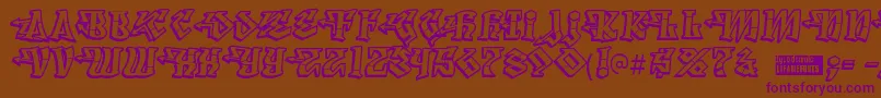 degrassi Font – Purple Fonts on Brown Background