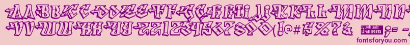 degrassi Font – Purple Fonts on Pink Background