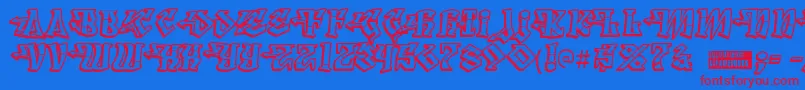 degrassi Font – Red Fonts on Blue Background