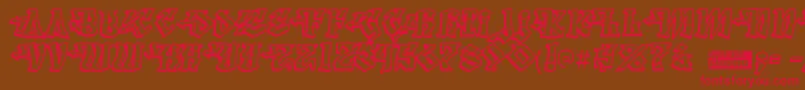 degrassi Font – Red Fonts on Brown Background