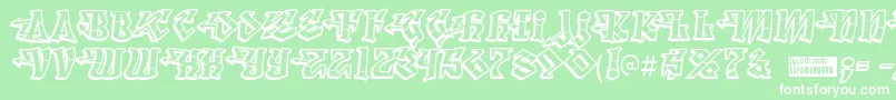 degrassi Font – White Fonts on Green Background