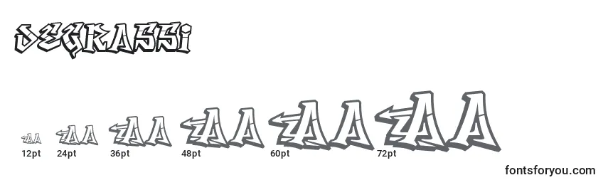 Размеры шрифта Degrassi (124775)
