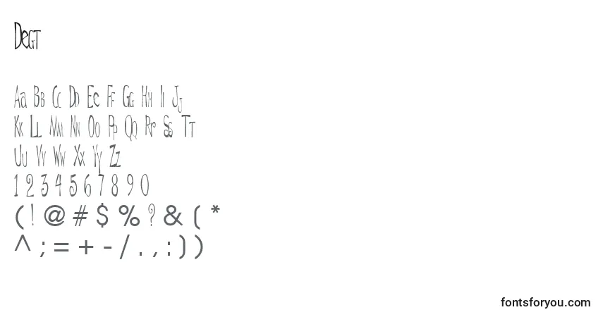 Degt     (124776)フォント–アルファベット、数字、特殊文字