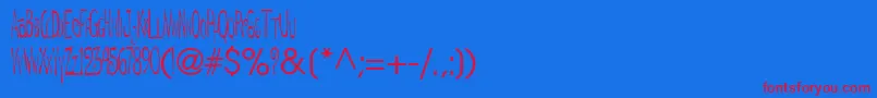 Degt     Font – Red Fonts on Blue Background
