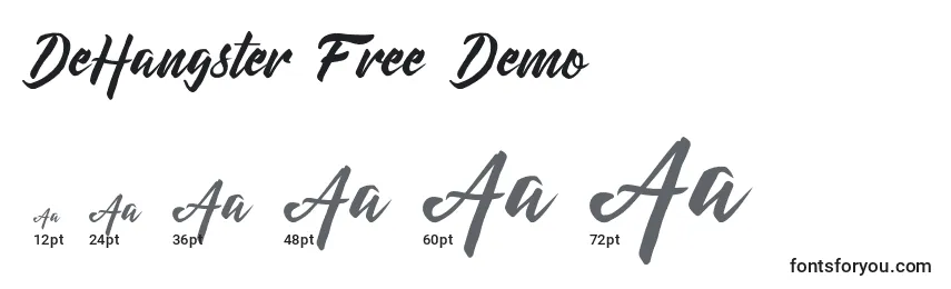 DeHangster Free Demo Font Sizes