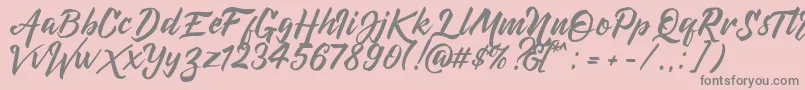 fuente DeHangster Free Demo – Fuentes Grises Sobre Fondo Rosa