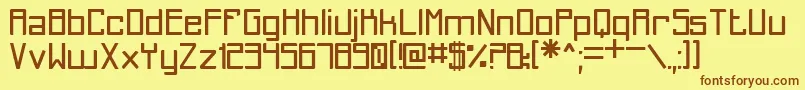 Del Recuerdo St Font – Brown Fonts on Yellow Background