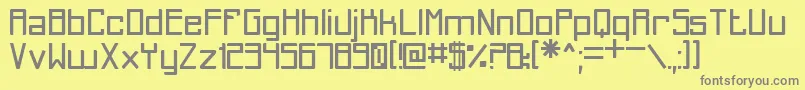 Del Recuerdo St Font – Gray Fonts on Yellow Background