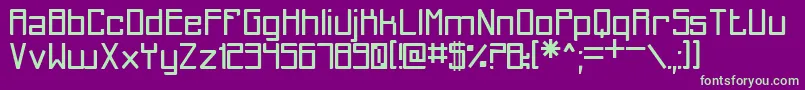 Del Recuerdo St Font – Green Fonts on Purple Background