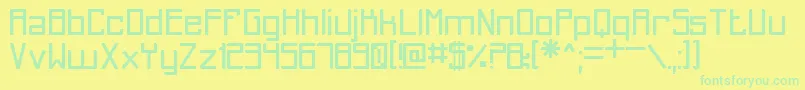 Del Recuerdo St Font – Green Fonts on Yellow Background