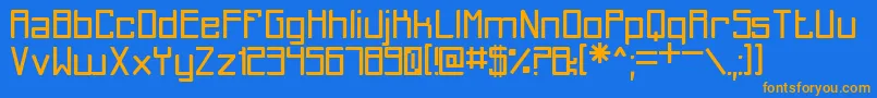 Del Recuerdo St Font – Orange Fonts on Blue Background