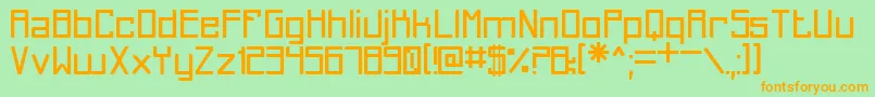 Del Recuerdo St Font – Orange Fonts on Green Background