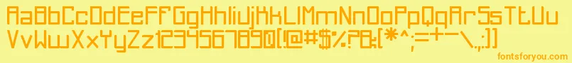 Del Recuerdo St Font – Orange Fonts on Yellow Background